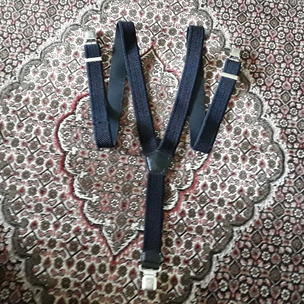 Suspenders, Y-back clip on, 53" - EUC